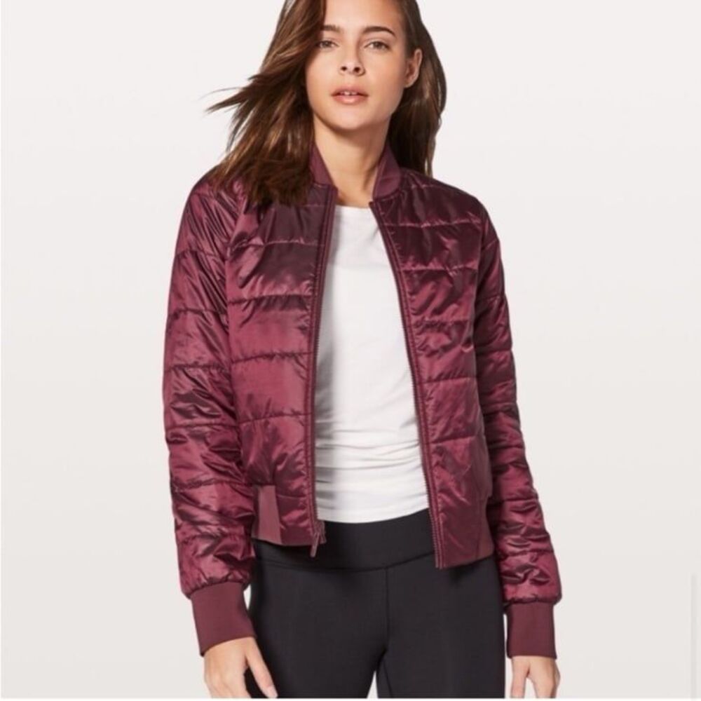 Lululemon Reversible Non-Stop Bomber Marvel Purple Size 2 EUC
